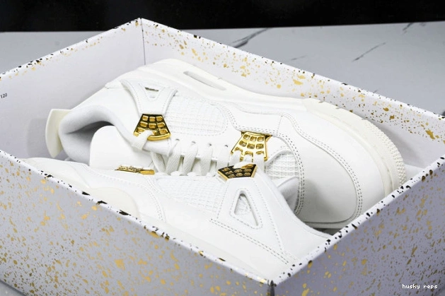 Rep Husky Jordan AQ9129-170 Gold 4 Metallic Retro 0723